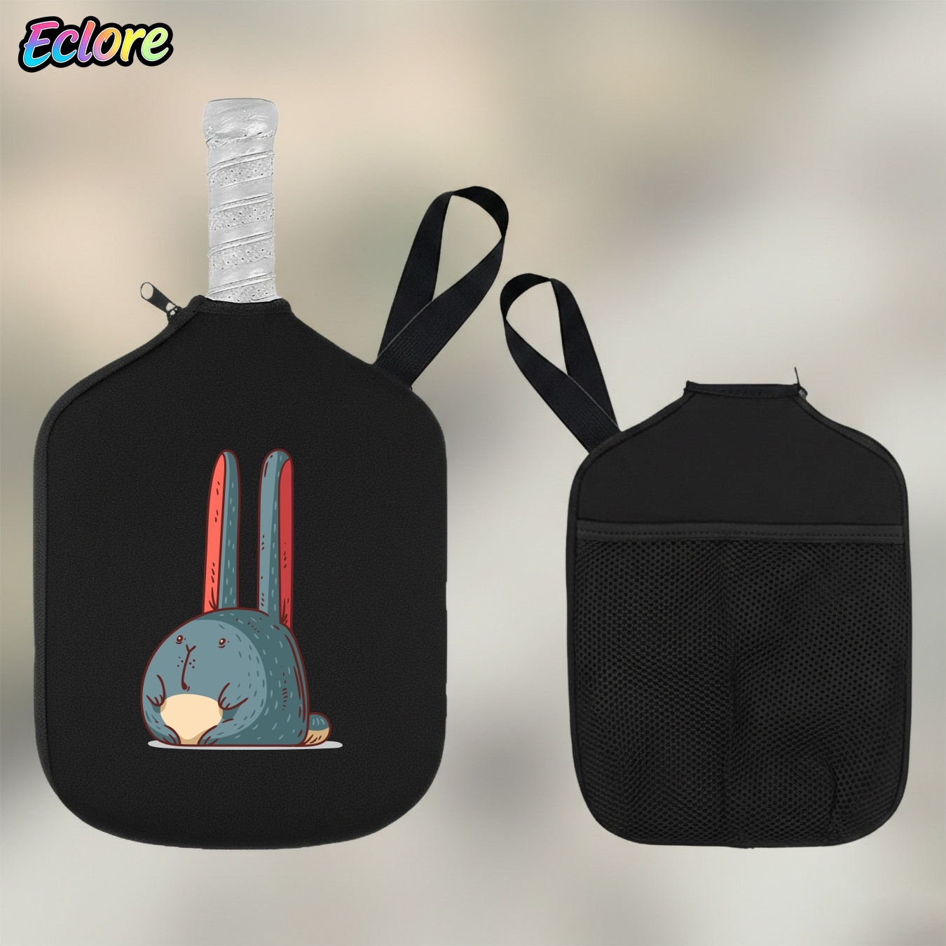 Racket Cover Bag - 귀여운 토끼 피클볼 패들 가방, 내구성이