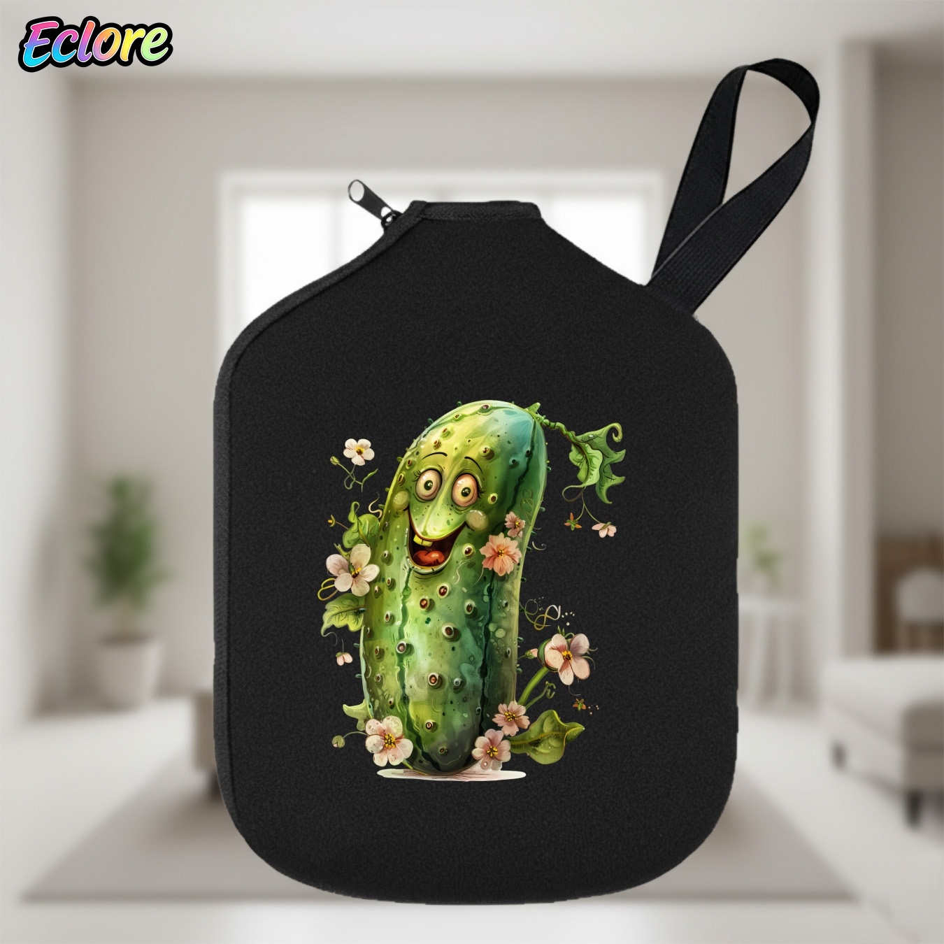 만화 스마일 피클볼 패들 커버 부드럽고 내구성 있는 라 - Racket Cover Bag 리뷰 및 가격